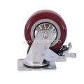 5 Inch PVC Casters with Brakes